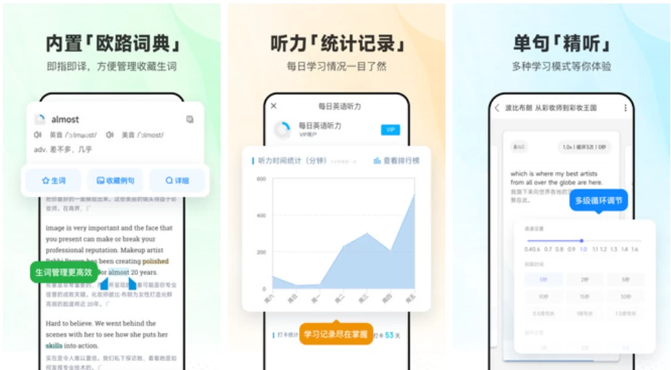 每日英语听力 v11.3.3 专为英语学习者设计的手机应用，解锁会员版-派大星资源网