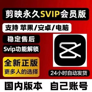 剪映永久svip，平果/安卓，电脑平板均可使用 自己的号国内版本-派大星资源网